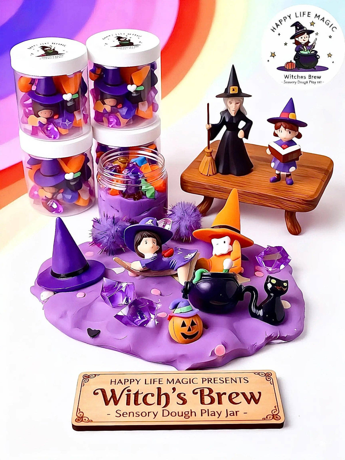 Witches Brew Halloween Play Dough Sensory Jar