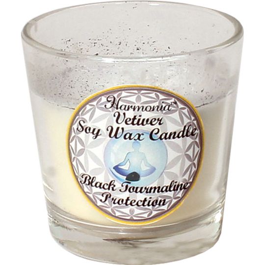 Harmonia Soy Gem Votive Candle-Protection Black Tourmaline