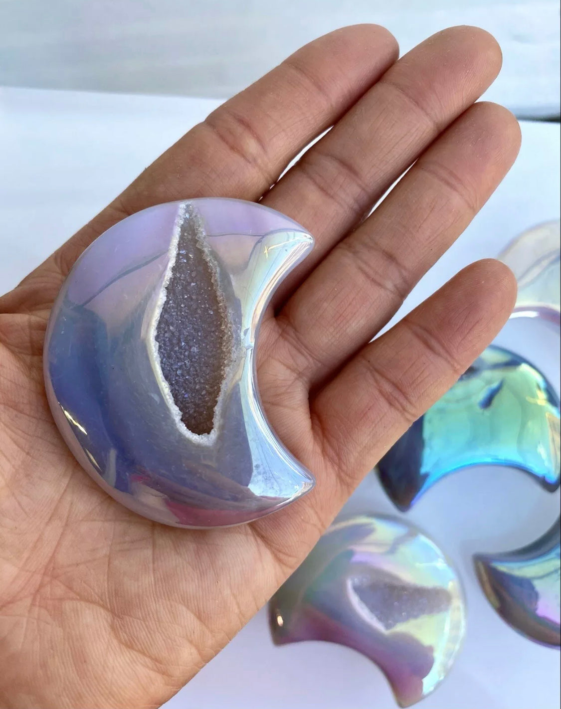 angel aura agate moon