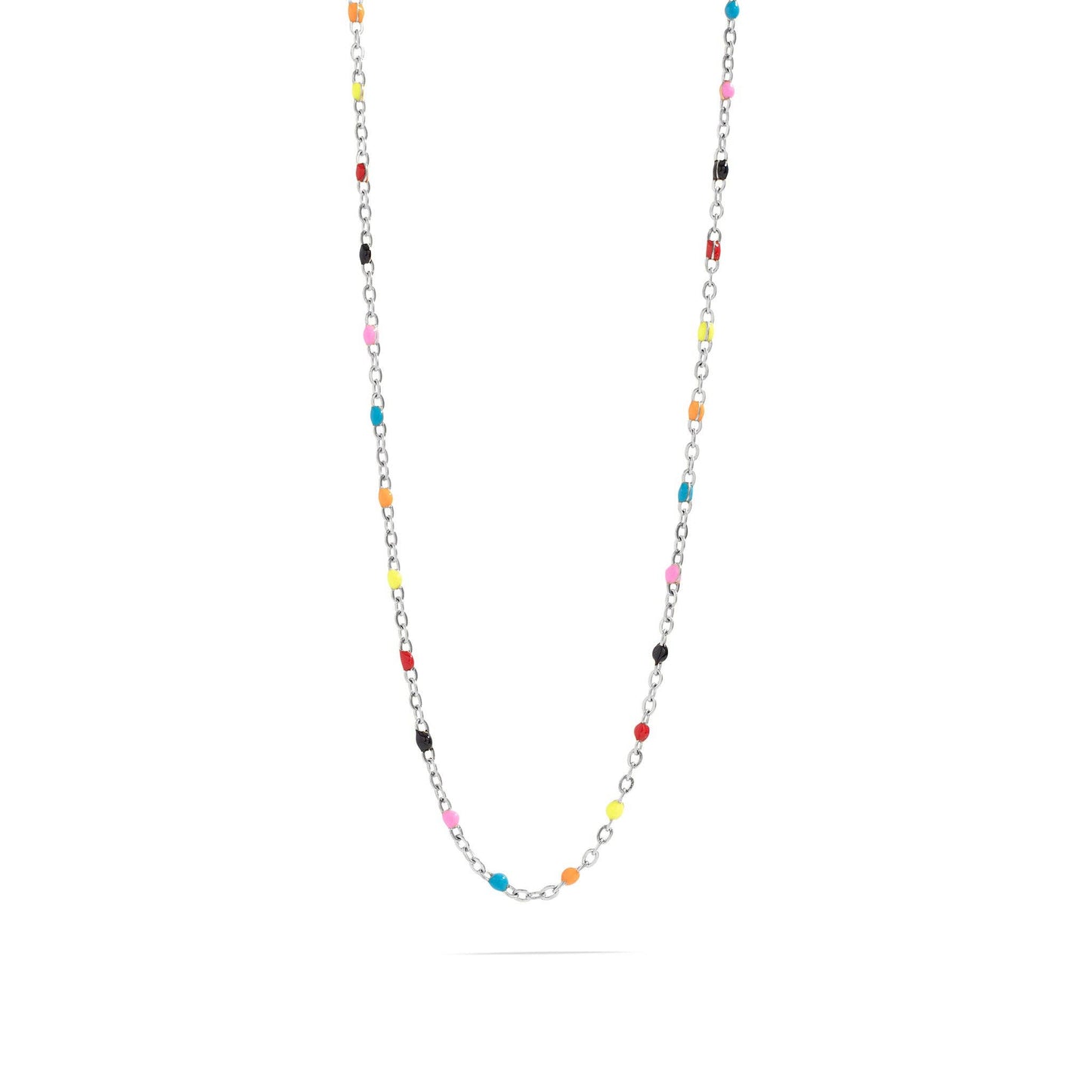 Multicolored Confetti Chain Necklace