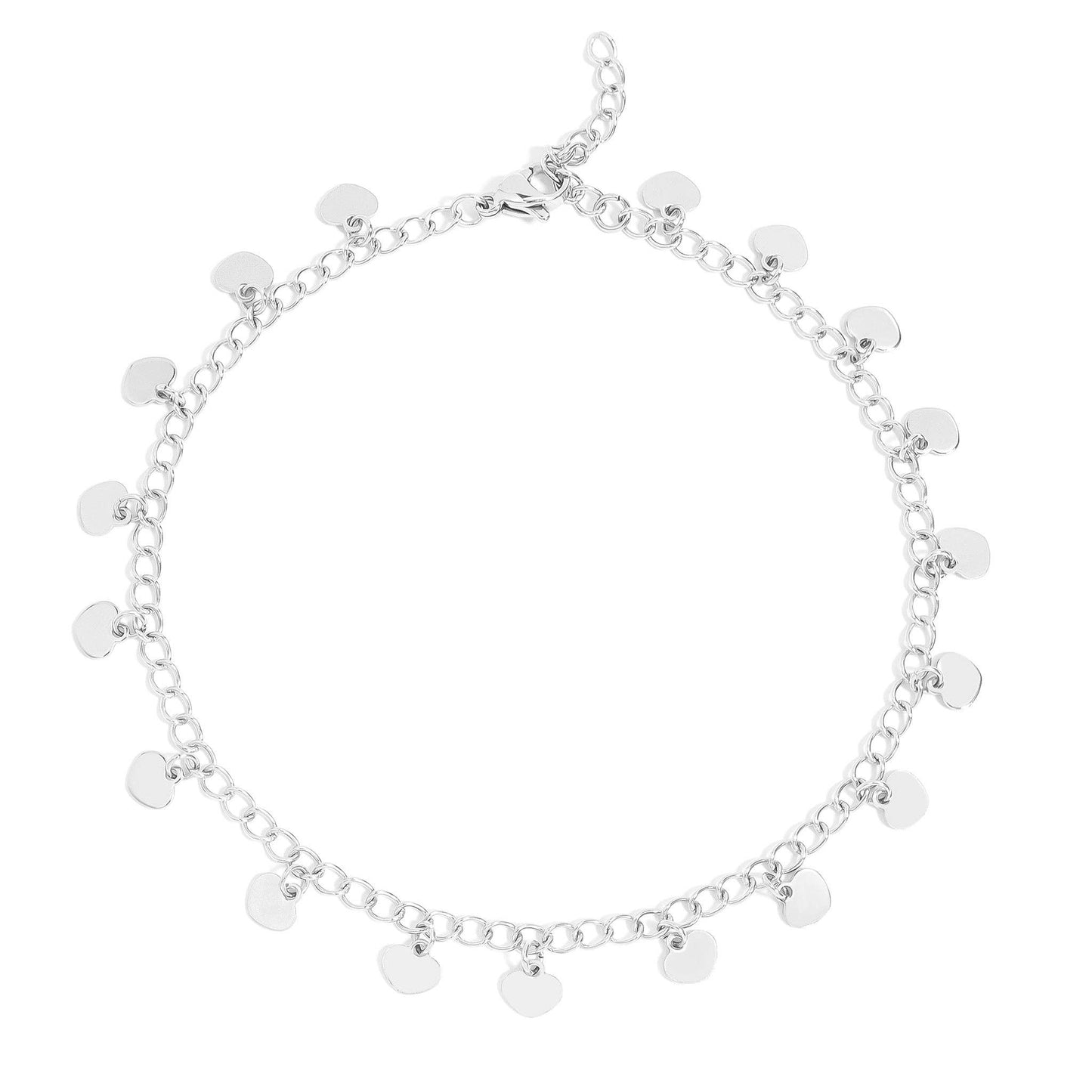 Dangle Hearts Charm Anklet