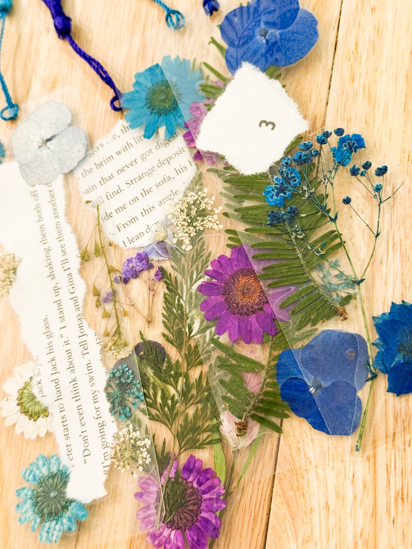 Real Pressed Flower Bookmark