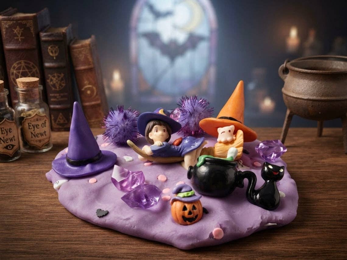Witches Brew Halloween Play Dough Sensory Jar