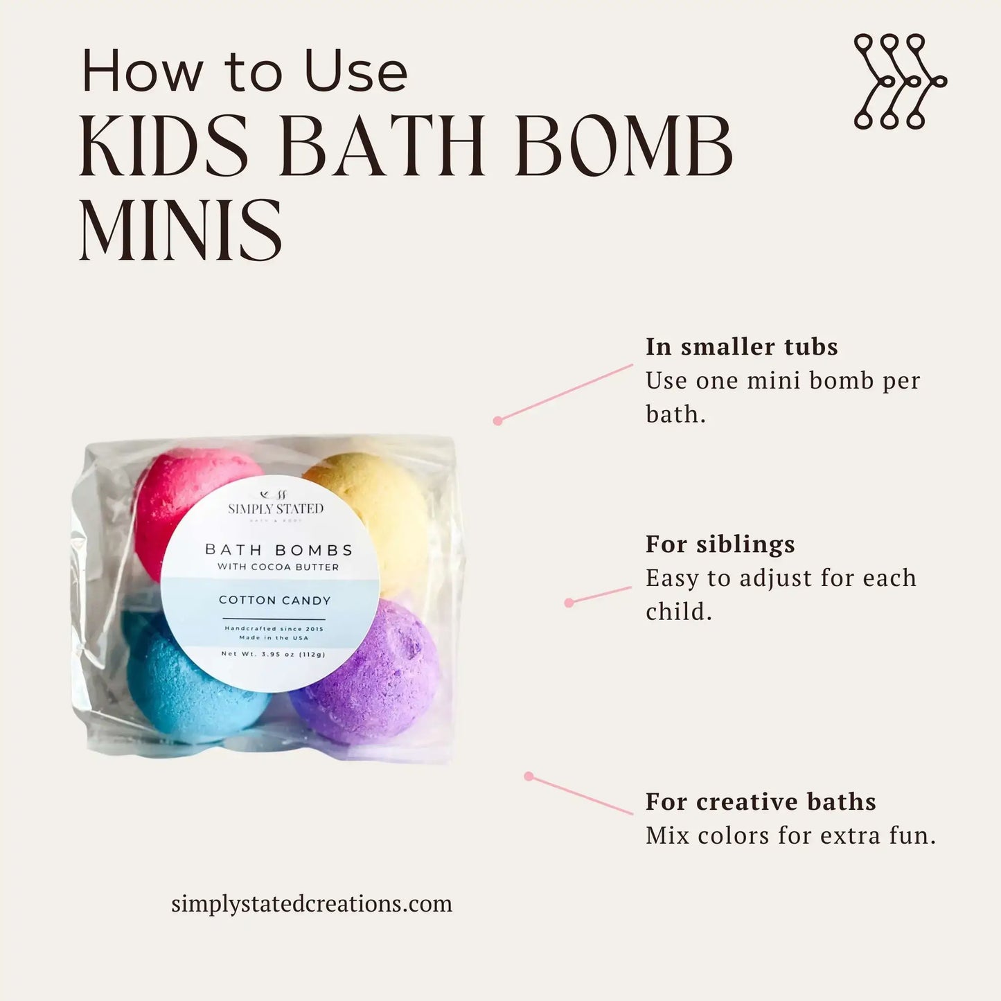 Unicorn Kisses Kids Bath Bomb Pack (4 Mini Bath Bombs)