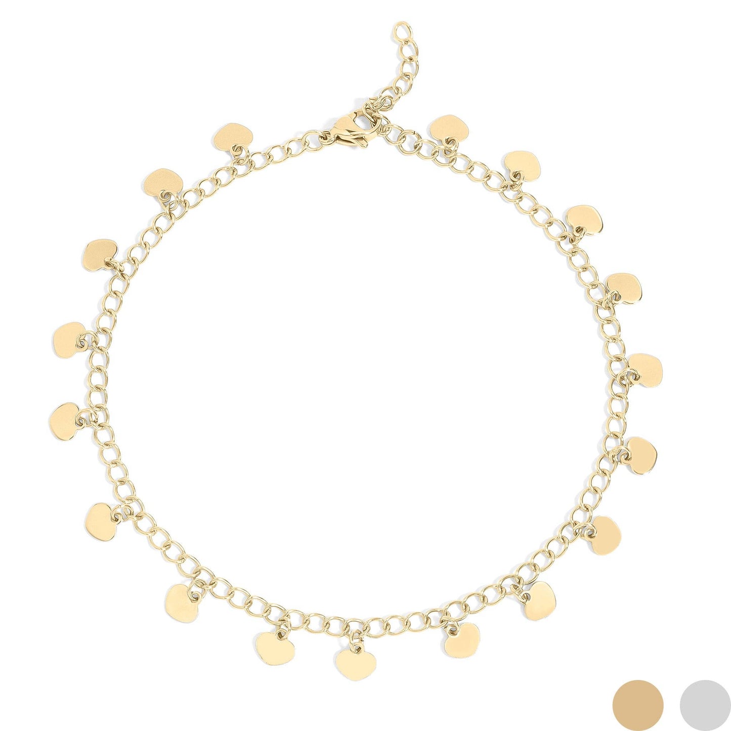 Dangle Hearts Charm Anklet