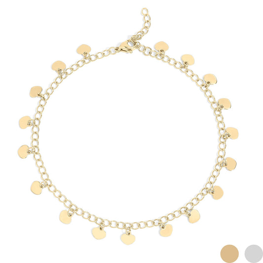 Dangle Hearts Charm Anklet