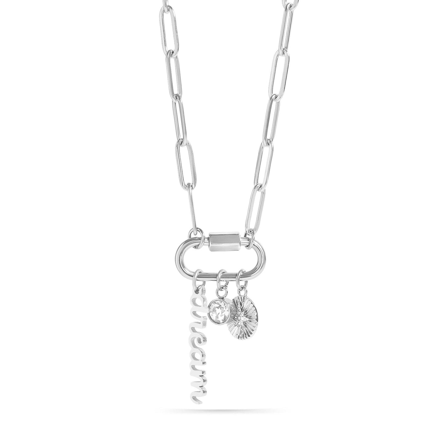 Waterproof Carabiner "Dream" Paperclip Charm Necklace