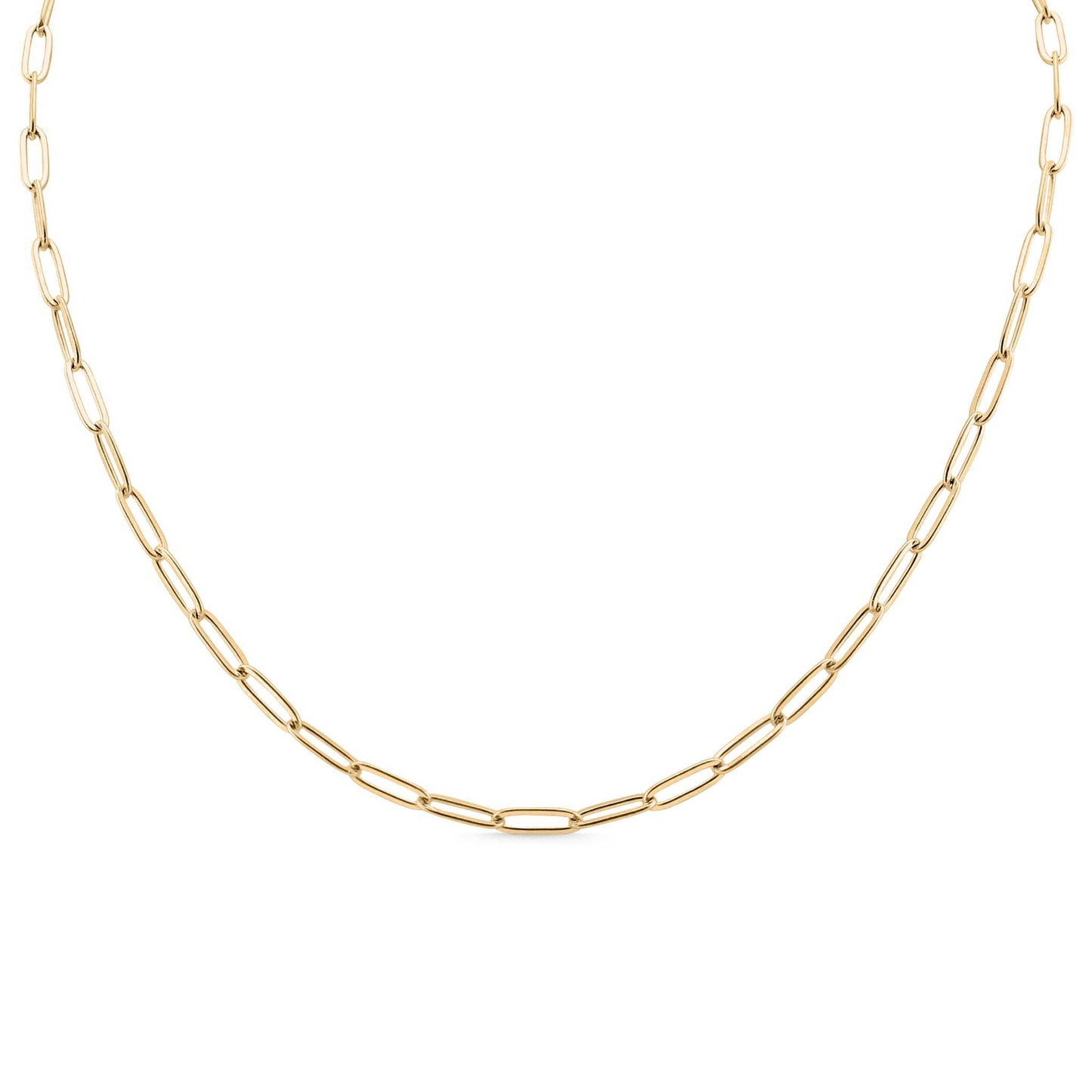 18K PVD Gold Paperclip Chain Necklace