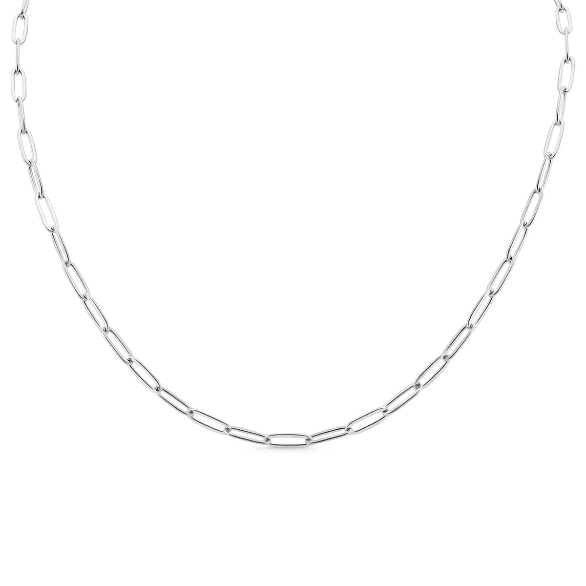 Silver Paperclip Chain Necklace