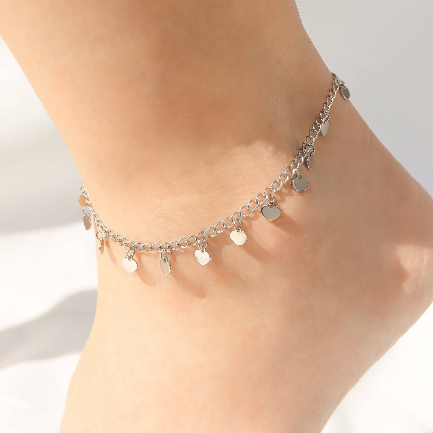 Dangle Hearts Charm Anklet