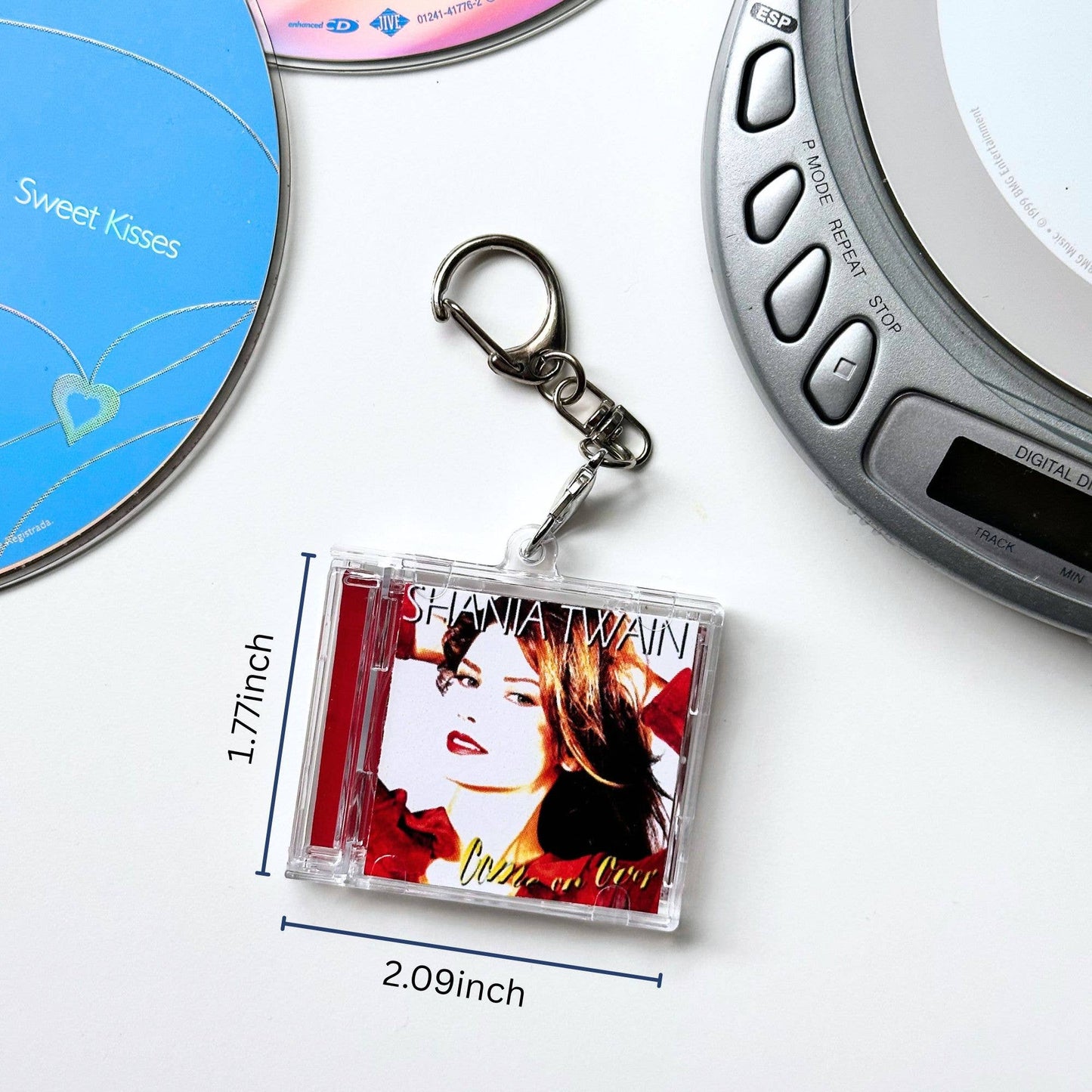 'Hit Clips' Mini CD Case Keychain -Shania Twain Come On Over