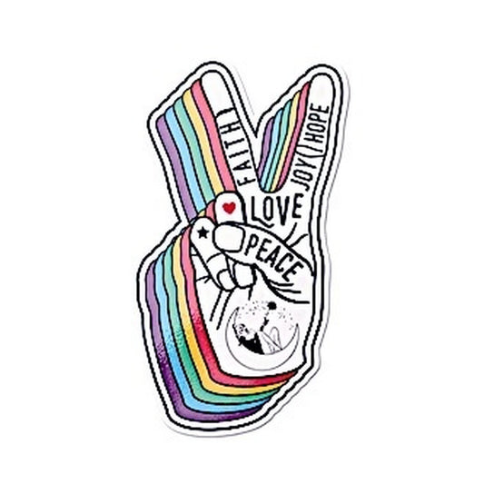Peace and Love Vinyl Sticker