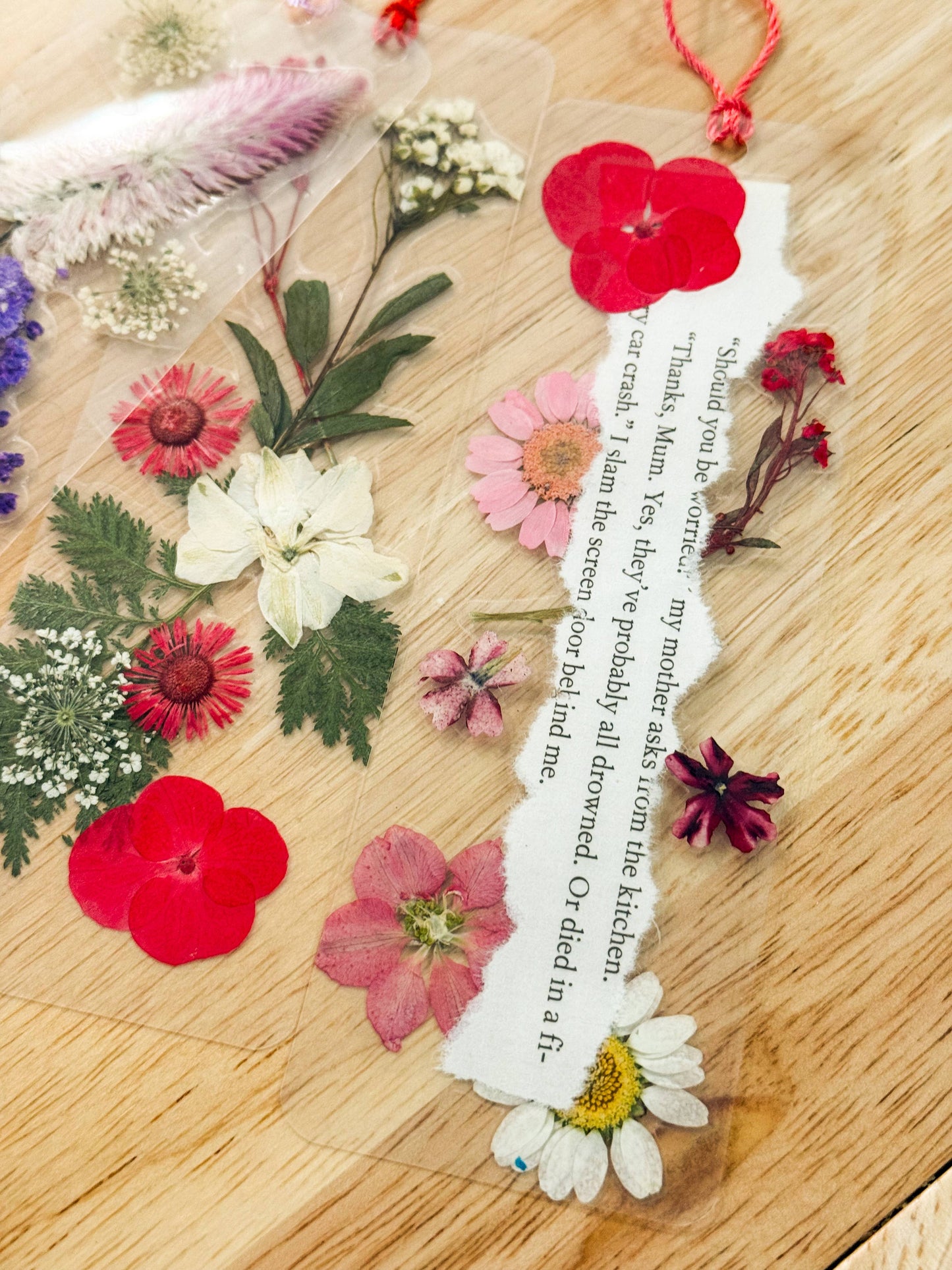 Real Pressed Flower Bookmark