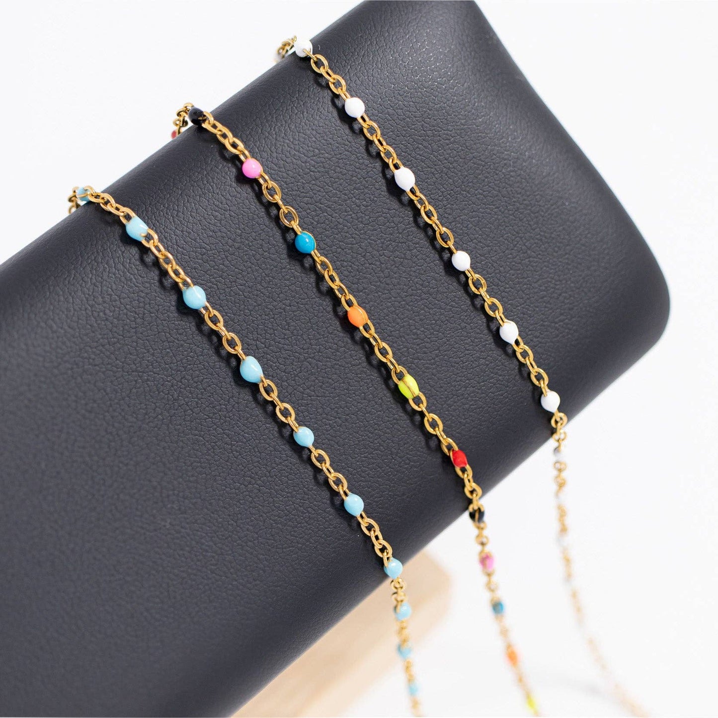 Multicolored Confetti Chain Necklace