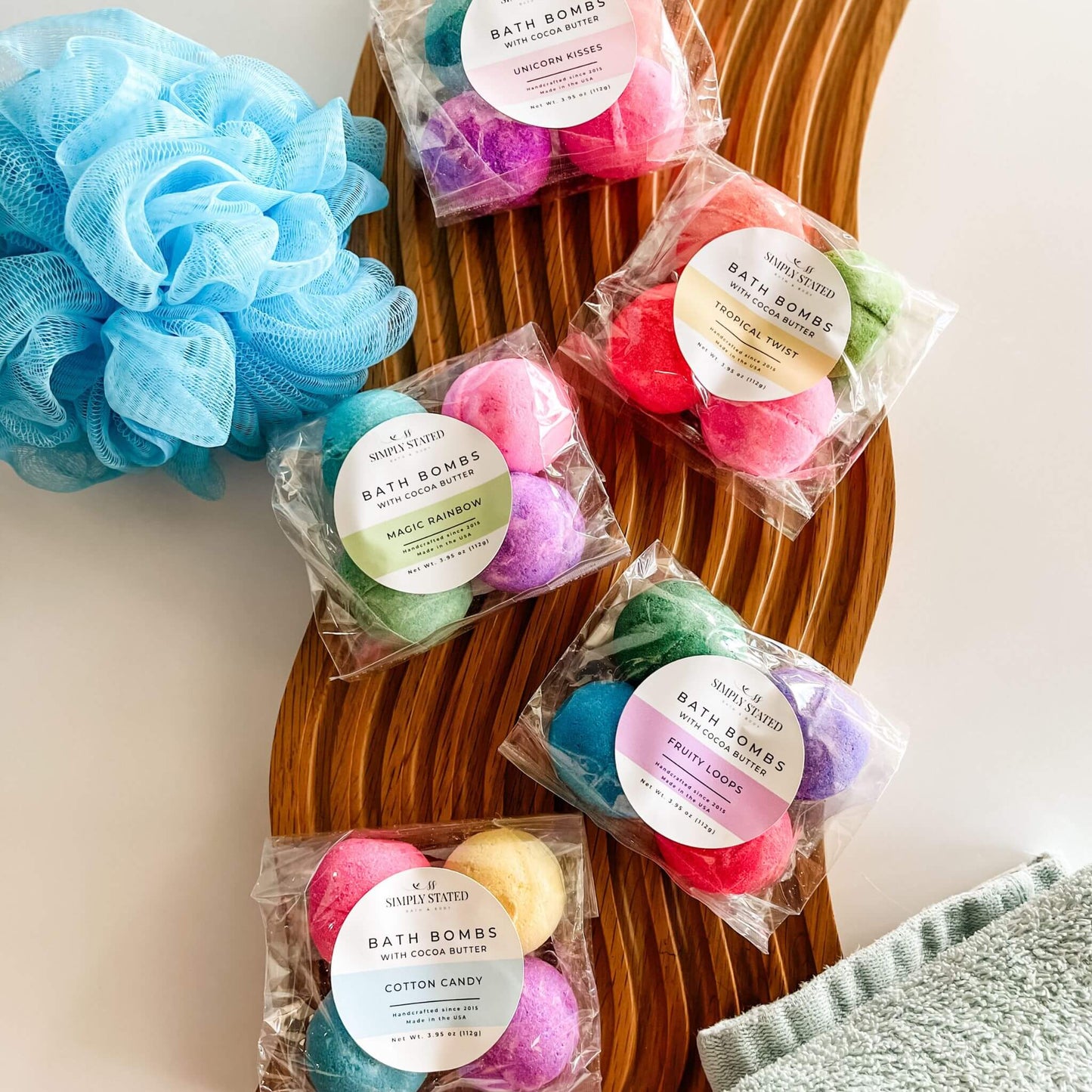 Unicorn Kisses Kids Bath Bomb Pack (4 Mini Bath Bombs)