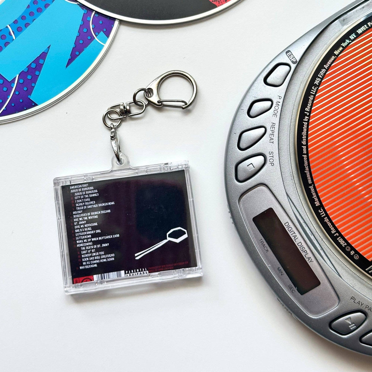 'Hit Clips' Mini CD Case Keychain - Green Day American Idiot