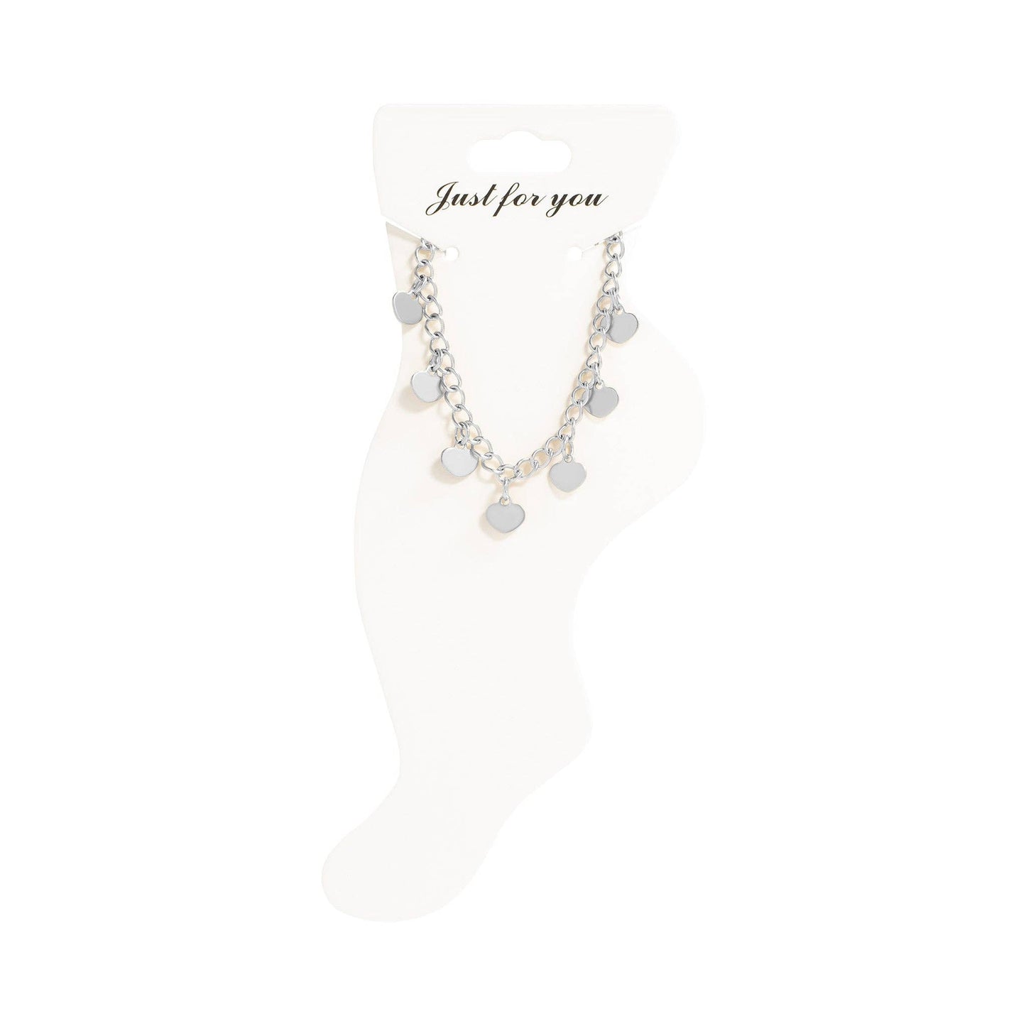 Dangle Hearts Charm Anklet