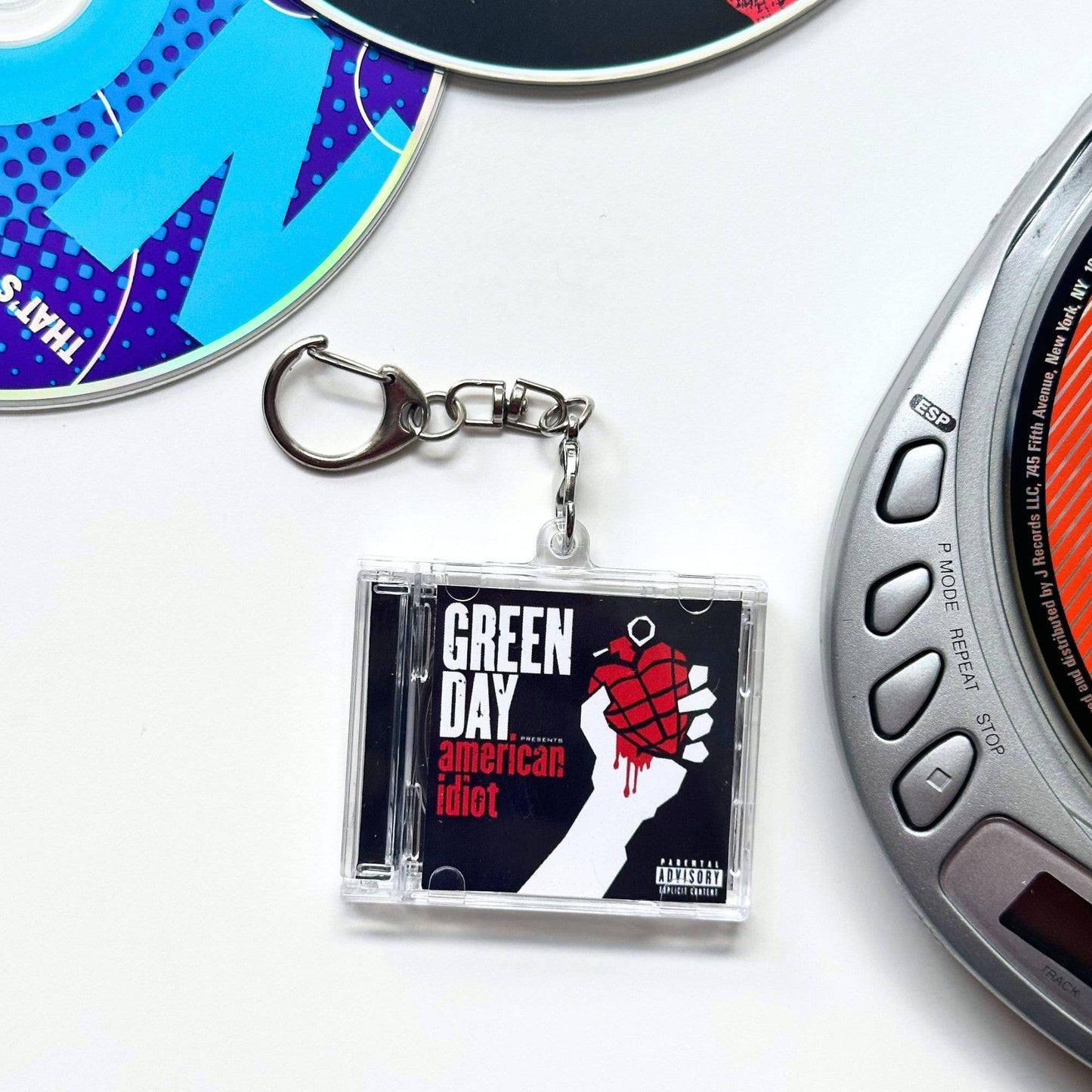 'Hit Clips' Mini CD Case Keychain - Green Day American Idiot