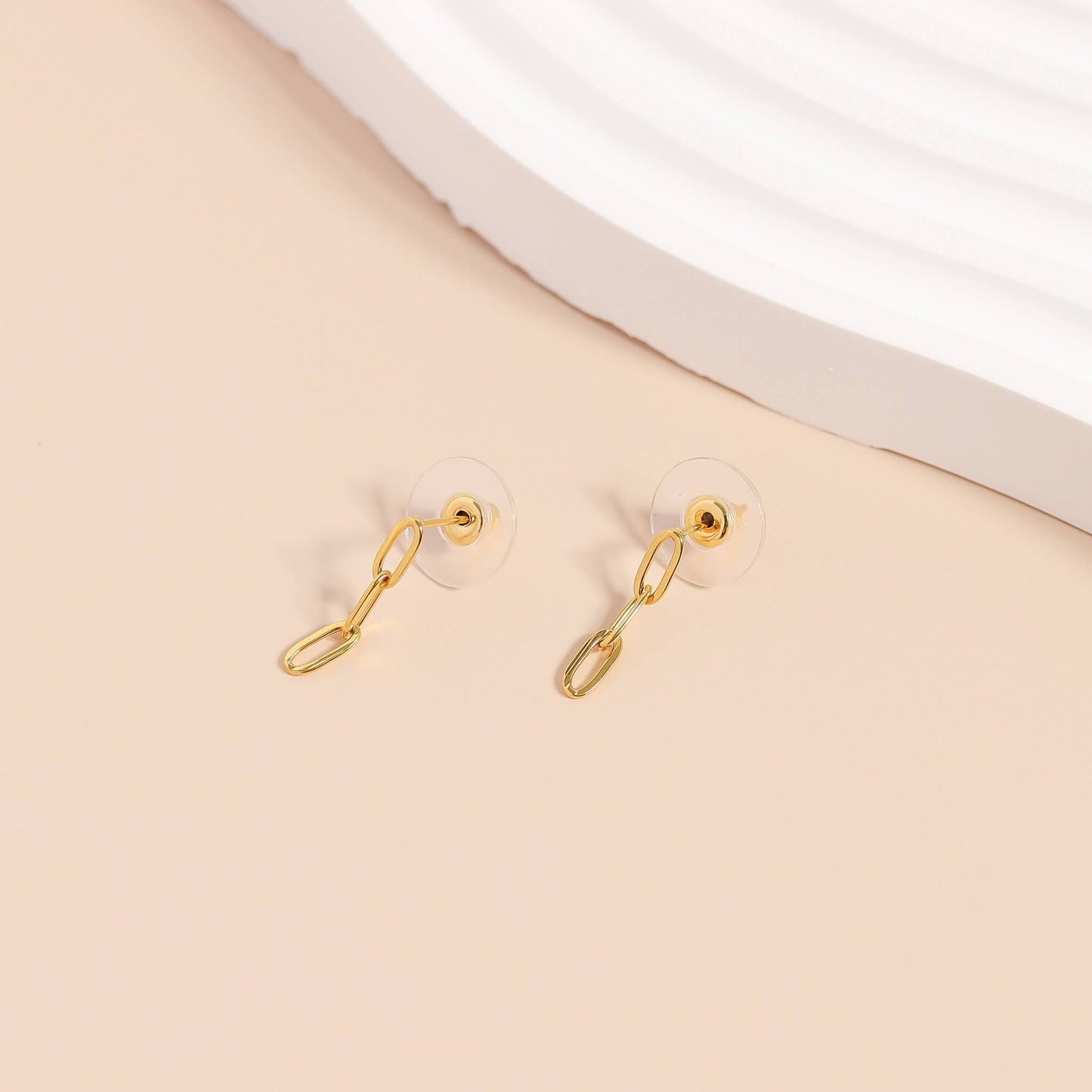 Stainless Steel Paperclip Earrings