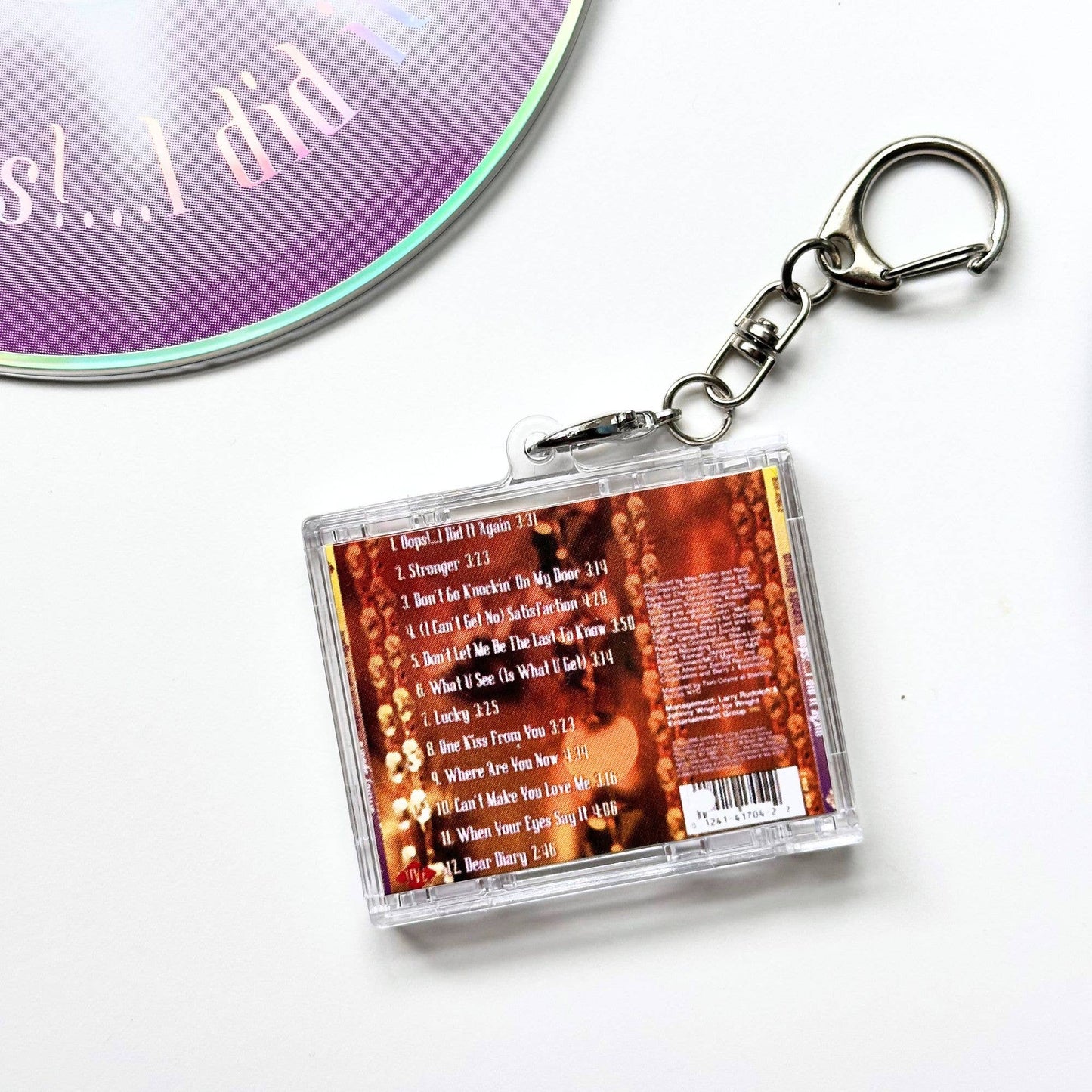 'Hit Clips' Mini CD Case Keychain - Britney Spears Oops