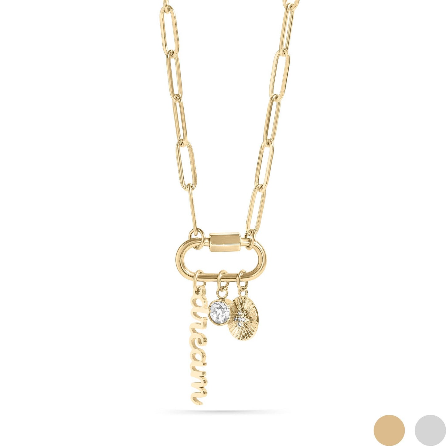 Waterproof Carabiner "Dream" Paperclip Charm Necklace