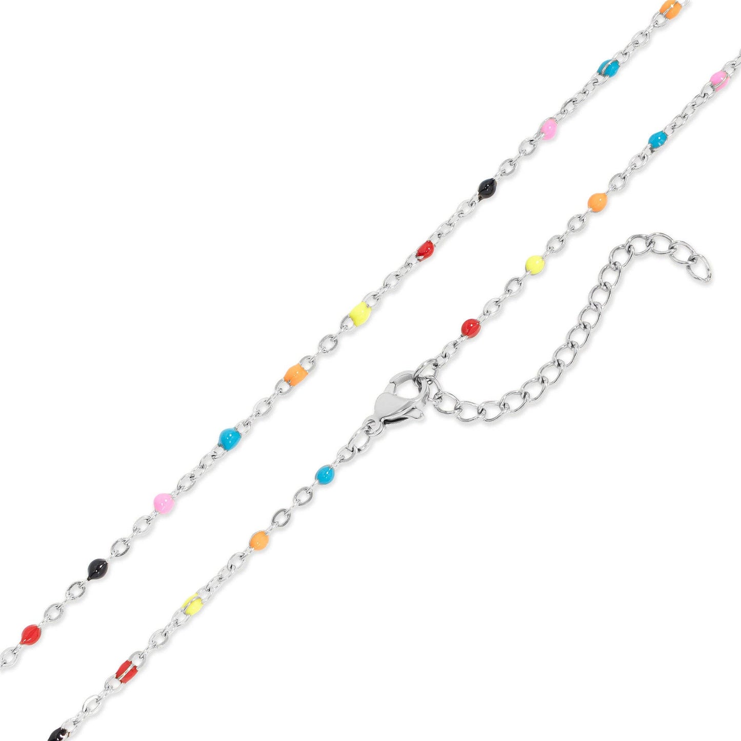 Multicolored Confetti Chain Necklace
