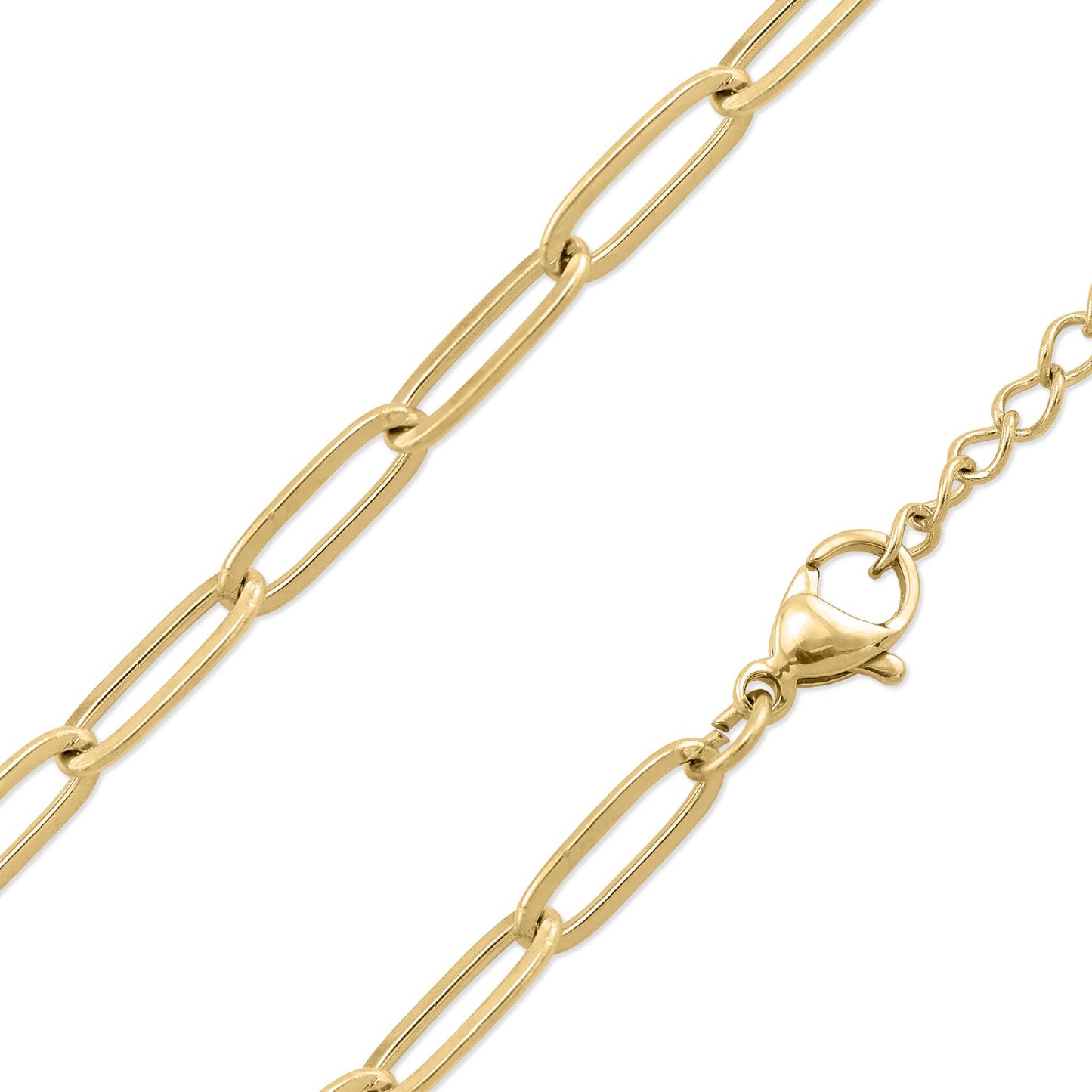 18K PVD Gold Paperclip Chain Necklace