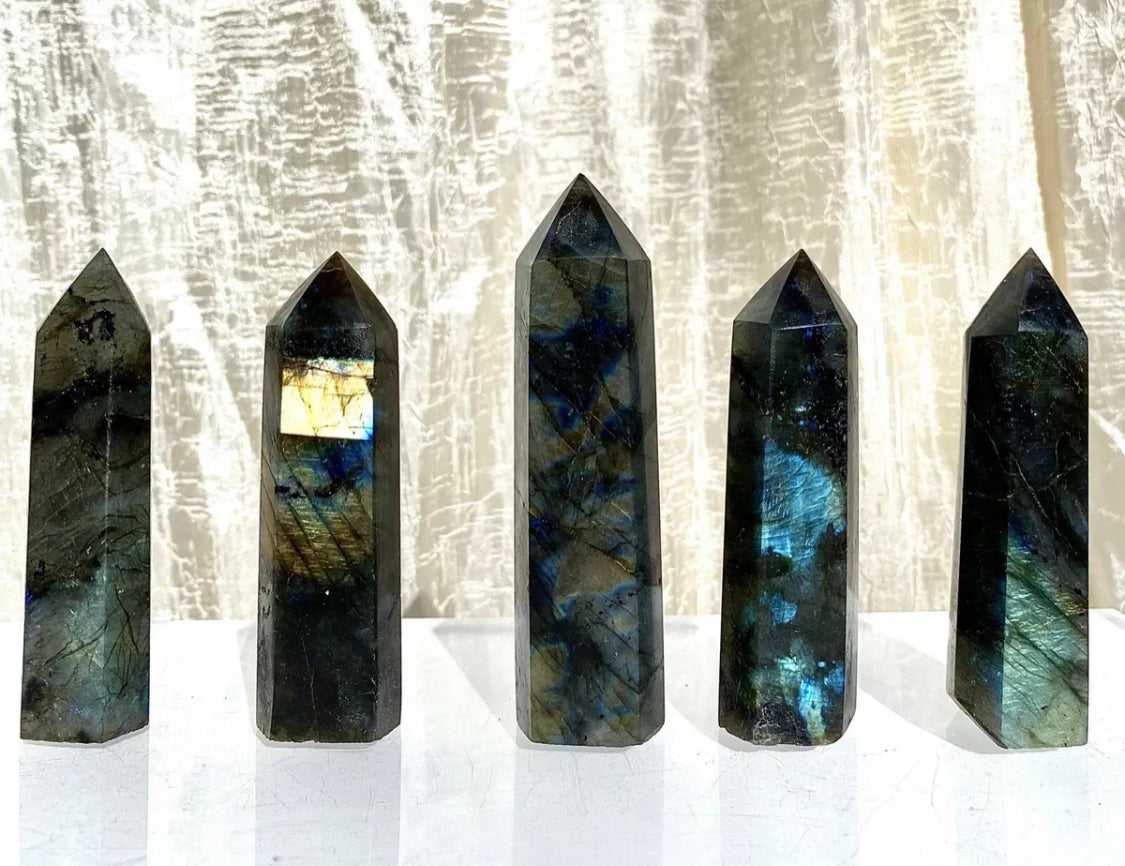 labradorite obelisk crystal tower
